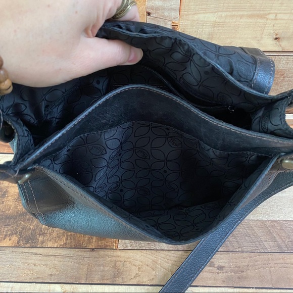 FOSSIL vintage timeless saddle bag in black Patina - Picture 7 of 14